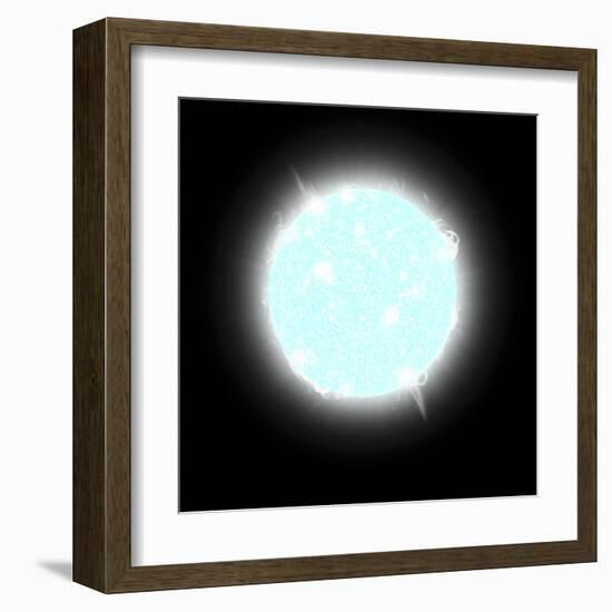 An Artist's Depiction of a Blue Dwarf Star-null-Framed Art Print