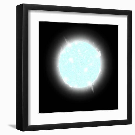 An Artist's Depiction of a Blue Dwarf Star-null-Framed Art Print