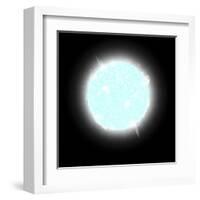 An Artist's Depiction of a Blue Dwarf Star-null-Framed Art Print