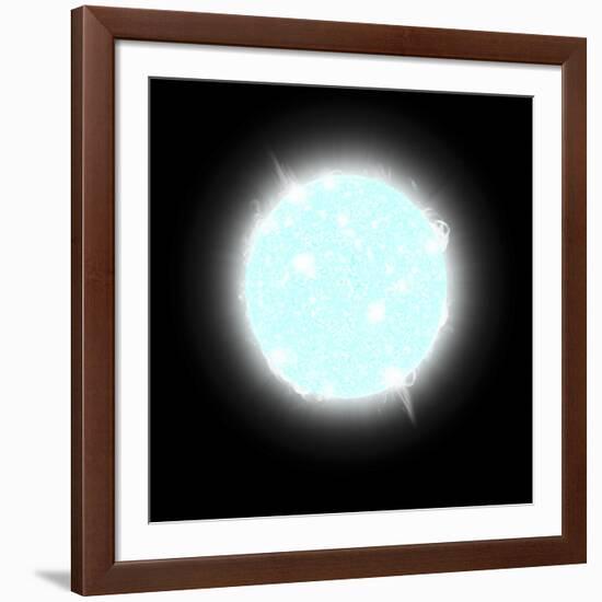 An Artist's Depiction of a Blue Dwarf Star-null-Framed Art Print