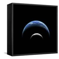 An Artist's Depiction of a Large Planet Covered by Oceans with a Thick Atmosphere-null-Framed Stretched Canvas