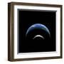 An Artist's Depiction of a Large Planet Covered by Oceans with a Thick Atmosphere-null-Framed Art Print