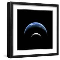 An Artist's Depiction of a Large Planet Covered by Oceans with a Thick Atmosphere-null-Framed Art Print