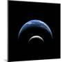 An Artist's Depiction of a Large Planet Covered by Oceans with a Thick Atmosphere-null-Mounted Art Print