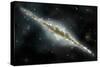 An Artist's Depiction of a Large Spiral Galaxy Viewed from Edge On-null-Stretched Canvas