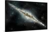 An Artist's Depiction of a Large Spiral Galaxy Viewed from Edge On-null-Stretched Canvas