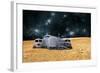 An Artist's Depiction of a Planetary Base on a Barren World-Stocktrek Images-Framed Art Print