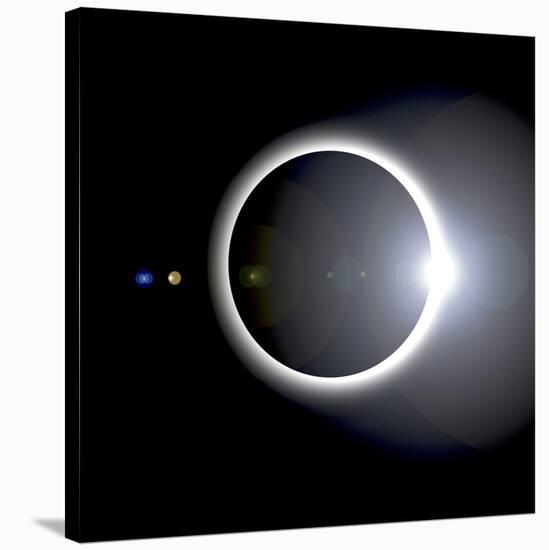 An Artist's Depiction of a Solar Eclipse-null-Stretched Canvas