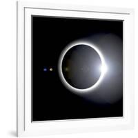 An Artist's Depiction of a Solar Eclipse-null-Framed Art Print