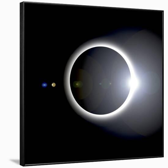 An Artist's Depiction of a Solar Eclipse-null-Framed Art Print