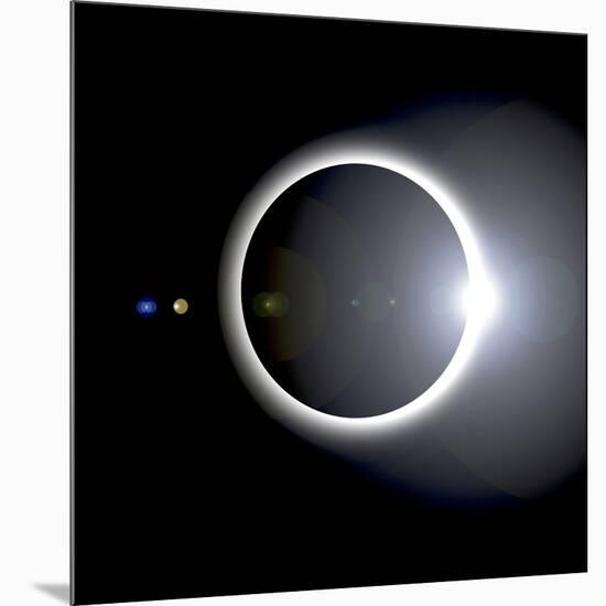 An Artist's Depiction of a Solar Eclipse-null-Mounted Art Print