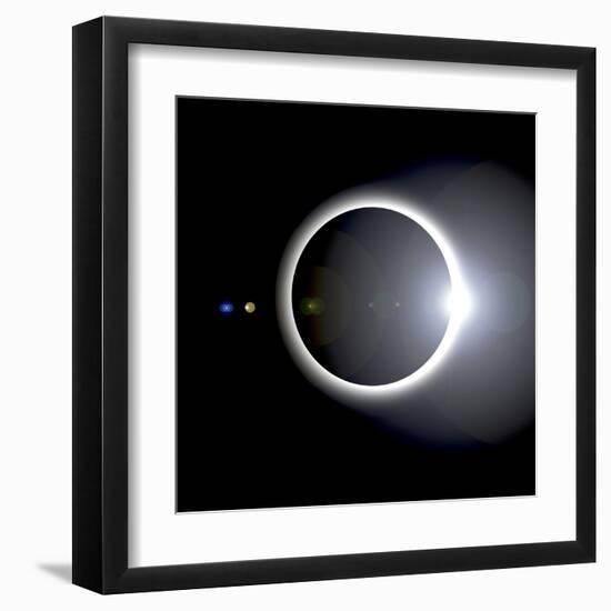 An Artist's Depiction of a Solar Eclipse-null-Framed Art Print