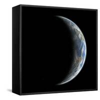 An Artist's Depiction of an Earth-Like Planet Alone in Space-null-Framed Stretched Canvas