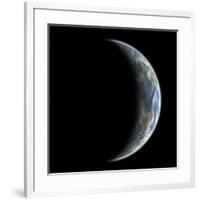 An Artist's Depiction of an Earth-Like Planet Alone in Space-null-Framed Art Print