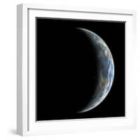 An Artist's Depiction of an Earth-Like Planet Alone in Space-null-Framed Art Print