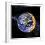 An Artist's Depiction of Planet Earth Catching on Fire-null-Framed Art Print