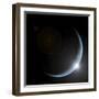 An Artist's Depiction of Sunrise over a Planet Viewed from Space-null-Framed Art Print