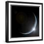 An Artist's Depiction of Sunrise over a Planet Viewed from Space-null-Framed Art Print