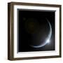 An Artist's Depiction of Sunrise over a Planet Viewed from Space-null-Framed Art Print