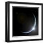 An Artist's Depiction of Sunrise over a Planet Viewed from Space-null-Framed Art Print