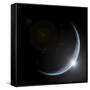 An Artist's Depiction of Sunrise over a Planet Viewed from Space-null-Framed Stretched Canvas