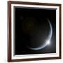 An Artist's Depiction of Sunrise over a Planet Viewed from Space-null-Framed Art Print