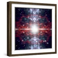 An Artist's Depiction of the Big Bang That Created Space and Time-null-Framed Art Print