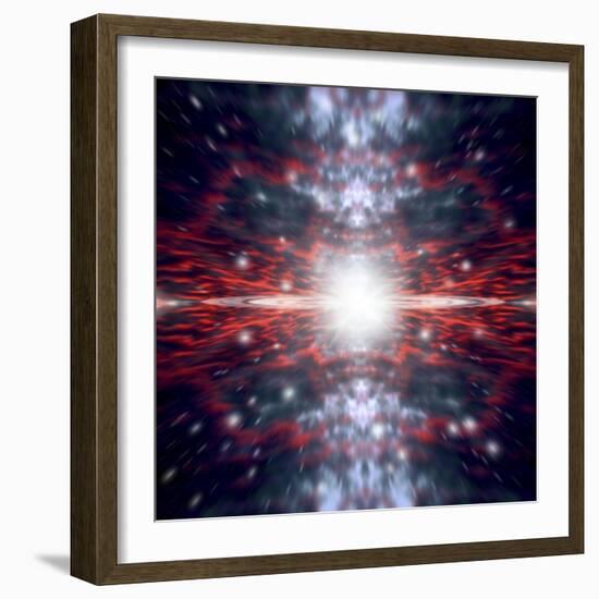 An Artist's Depiction of the Big Bang That Created Space and Time-null-Framed Art Print