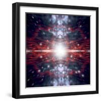 An Artist's Depiction of the Big Bang That Created Space and Time-null-Framed Art Print