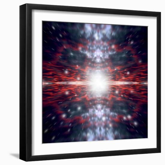 An Artist's Depiction of the Big Bang That Created Space and Time-null-Framed Art Print