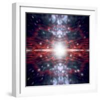 An Artist's Depiction of the Big Bang That Created Space and Time-null-Framed Art Print