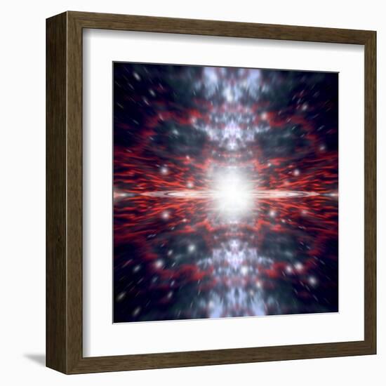 An Artist's Depiction of the Big Bang That Created Space and Time-null-Framed Art Print