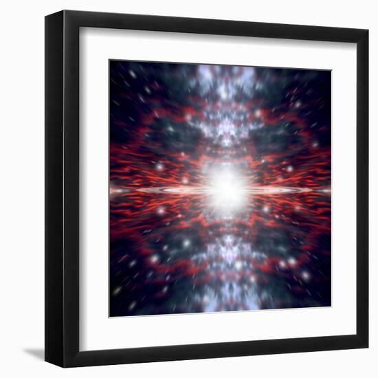 An Artist's Depiction of the Big Bang That Created Space and Time-null-Framed Art Print