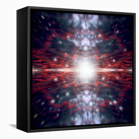 An Artist's Depiction of the Big Bang That Created Space and Time-null-Framed Stretched Canvas