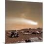 An Artist's Depiction of the Close Pass of Comet C-2013 A1 over Mars-null-Mounted Premium Giclee Print