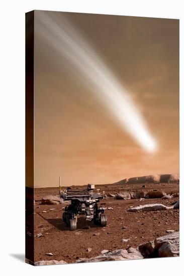 An Artist's Depiction of the Close Pass of Comet C-2013 A1 over Mars-null-Stretched Canvas