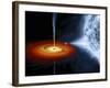 An Artist's Illustration of the Cygnus X-1 System-Stocktrek Images-Framed Art Print