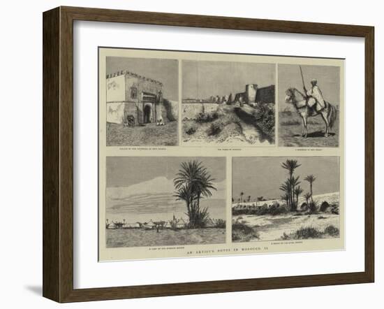 An Artist's Notes in Morocco, II-null-Framed Giclee Print