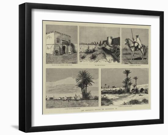 An Artist's Notes in Morocco, II-null-Framed Giclee Print