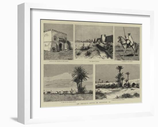 An Artist's Notes in Morocco, II-null-Framed Giclee Print