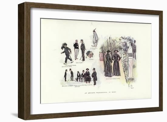 An Artist's Wanderings, in Rome-Phil May-Framed Giclee Print