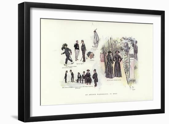 An Artist's Wanderings, in Rome-Phil May-Framed Giclee Print