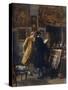 An Artist Showing His Work, C. 1850-Jean Louis Ernest Meissonier-Stretched Canvas