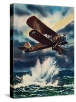 An Artists Impression of a Fairey Swordfish Sinking a U Boat in the North Sea, 1940-null-Stretched Canvas
