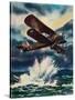 An Artists Impression of a Fairey Swordfish Sinking a U Boat in the North Sea, 1940-null-Stretched Canvas