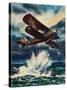 An Artists Impression of a Fairey Swordfish Sinking a U Boat in the North Sea, 1940-null-Stretched Canvas