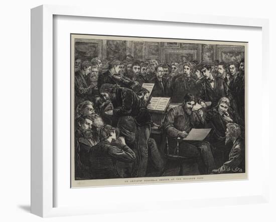 An Artists' Soiree, a Sketch at the Hogarth Club-Edward Frederick Brewtnall-Framed Giclee Print