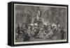 An Artists' Torchlight Procession in Munich in Honour of Prince Luitpold, Regent of Bavaria-null-Framed Stretched Canvas