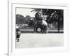 An Asian Elephant Being Ridden by Two Ladies and a Young Girl-Frederick William Bond-Framed Photographic Print