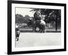 An Asian Elephant Being Ridden by Two Ladies and a Young Girl-Frederick William Bond-Framed Photographic Print